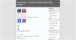 Desktop Screenshot of liverpoolbadminton.org.uk