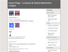 Tablet Screenshot of liverpoolbadminton.org.uk